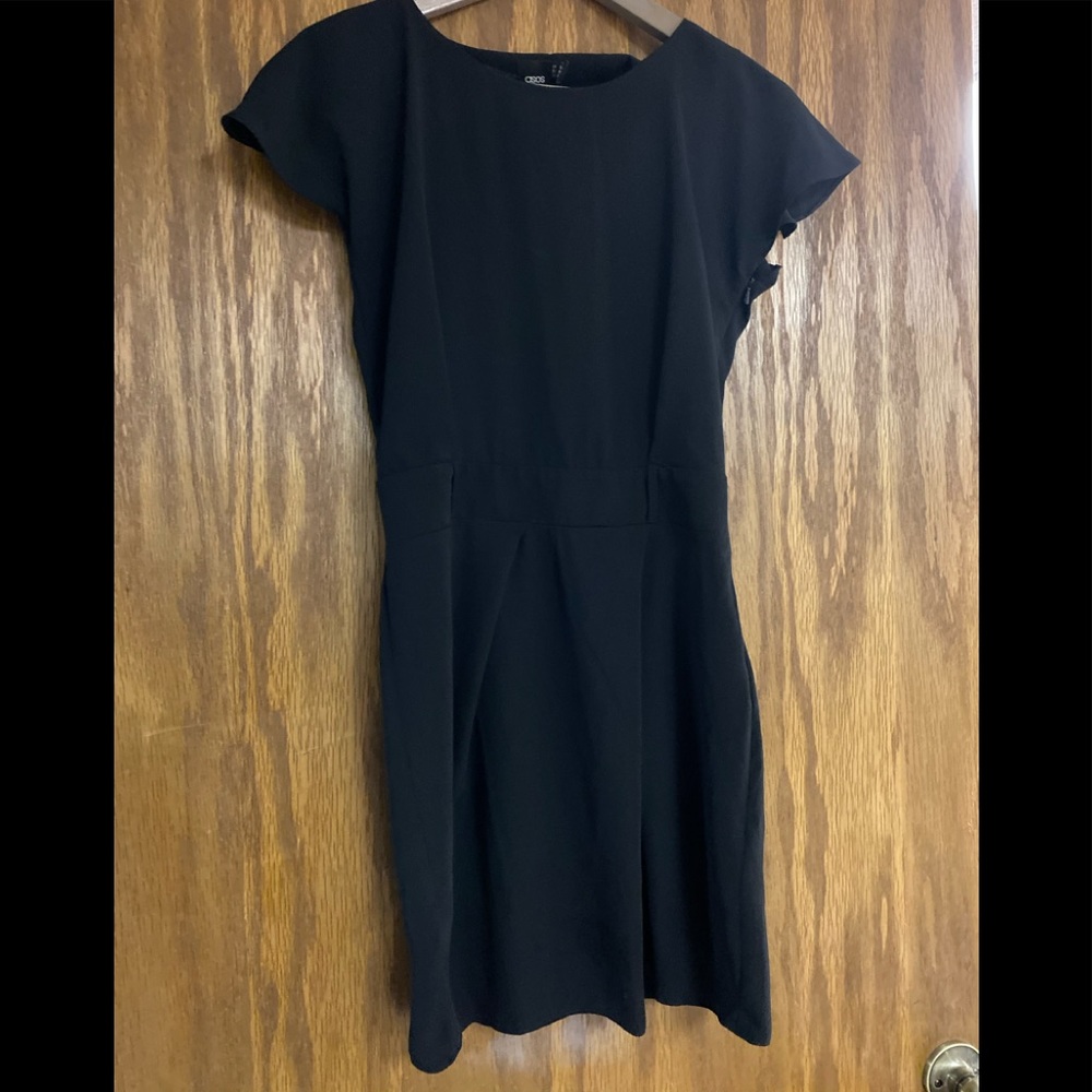 ASOS US 6 black mini dress with belt loops